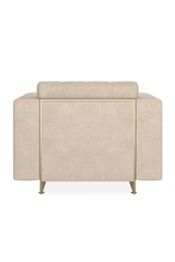 Cream Channeled Lounge Chair | Caracole Well Balanced | Oroa.com