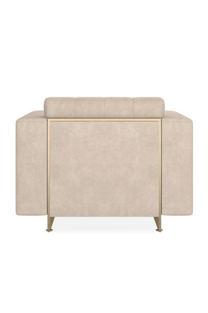 Cream Channeled Lounge Chair | Caracole Well Balanced | Oroa.com