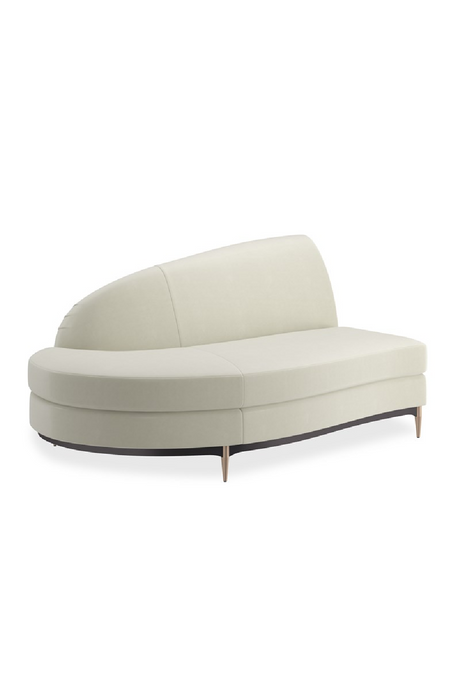 White Velvet Sectional Sofa | Caracole Three's Company | Oroa.com