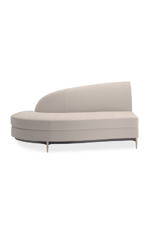 Beige Velvet Sectional Sofa | Caracole Three's Company | Oroa.com