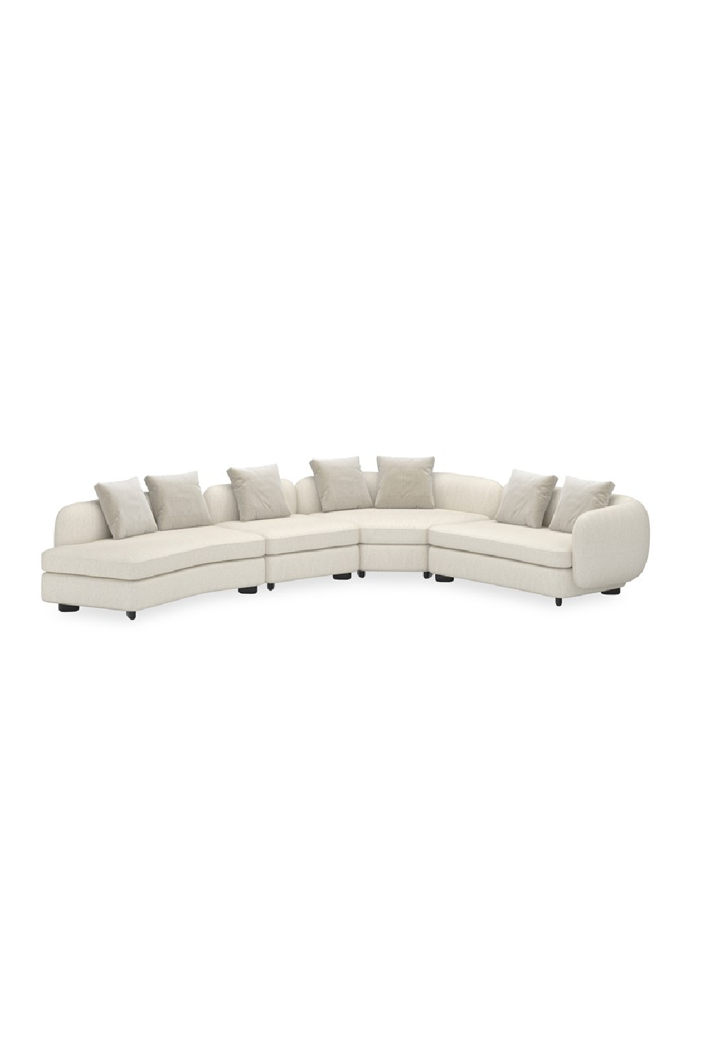 Ivory Linen Sectional Chair | Caracole Lumi | Oroa.com