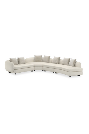 Ivory Linen Sectional Chair | Caracole Lumi | Oroa.com