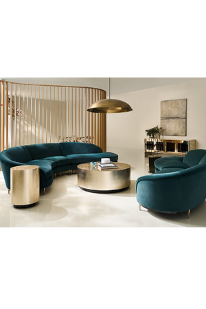 Green Velvet Sectional Sofa | Caracole Three's Company | Oroa.com