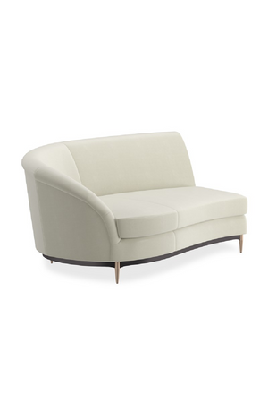 White Velvet Sectional Sofa | Caracole Three's Company | Oroa.com