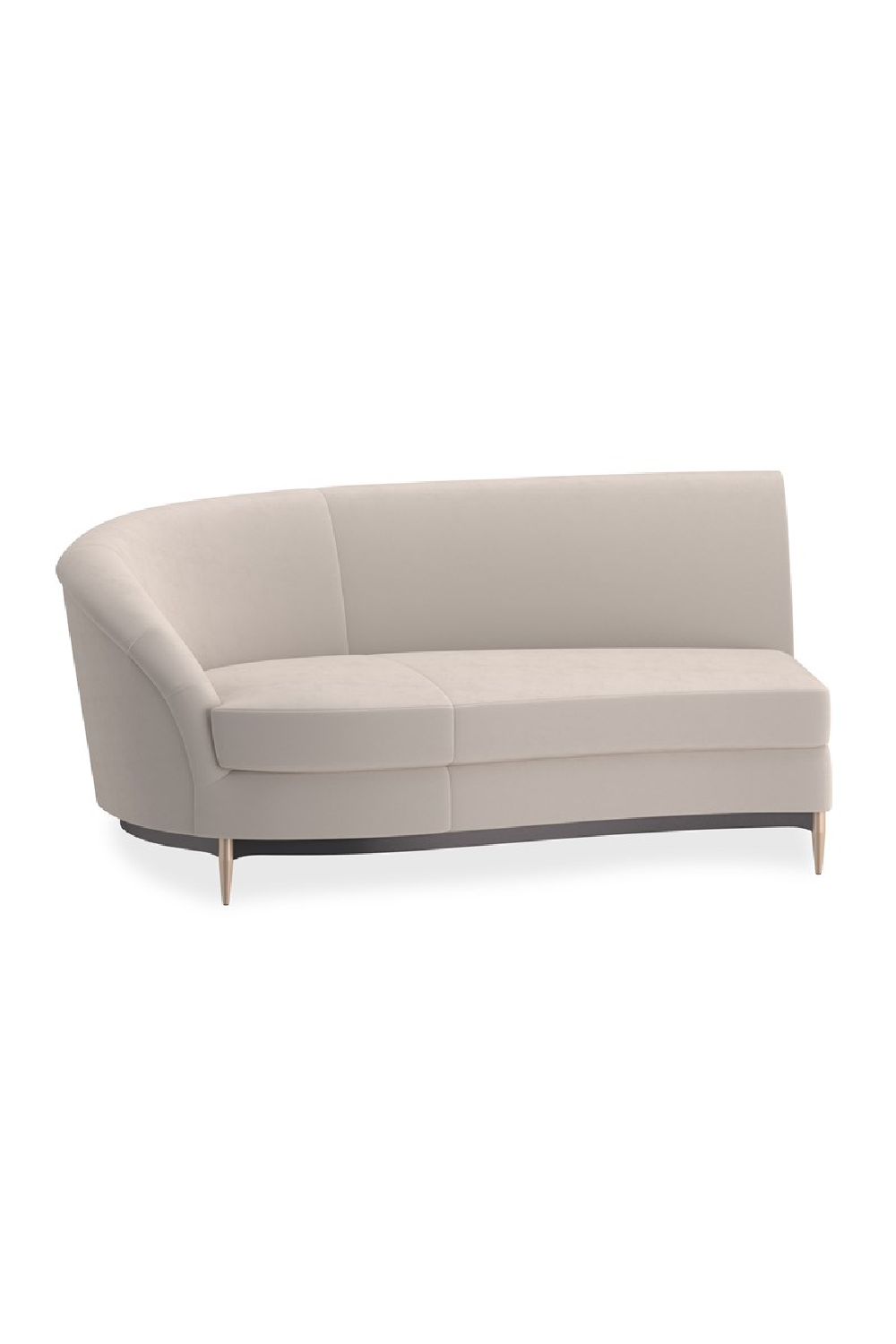 Beige Velvet Sectional Sofa | Caracole Three's Company | Oroa.com