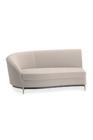 Beige Velvet Sectional Sofa | Caracole Three's Company | Oroa.com