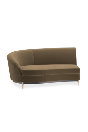 Brown Velvet Sectional Sofa | Caracole Three's Company | Oroa.com