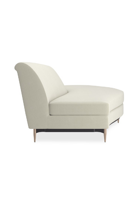 White Velvet Sectional Sofa | Caracole Three's Company | Oroa.com