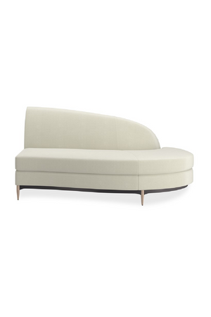 White Velvet Sectional Sofa | Caracole Three's Company | Oroa.com