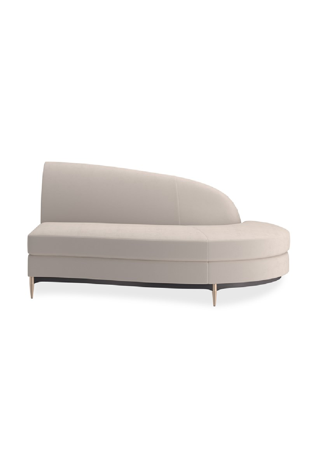 Beige Velvet Sectional Sofa | Caracole Three's Company | Oroa.com