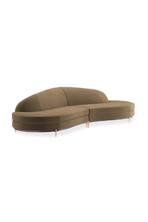 Brown Velvet Sectional Sofa | Caracole Three's Company | Oroa.com