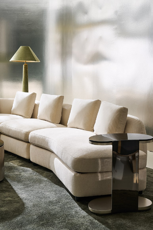 Ivory Linen Sectional Chair | Caracole Lumi | Oroa.com
