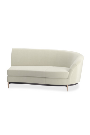 White Velvet Sectional Sofa | Caracole Three's Company | Oroa.com