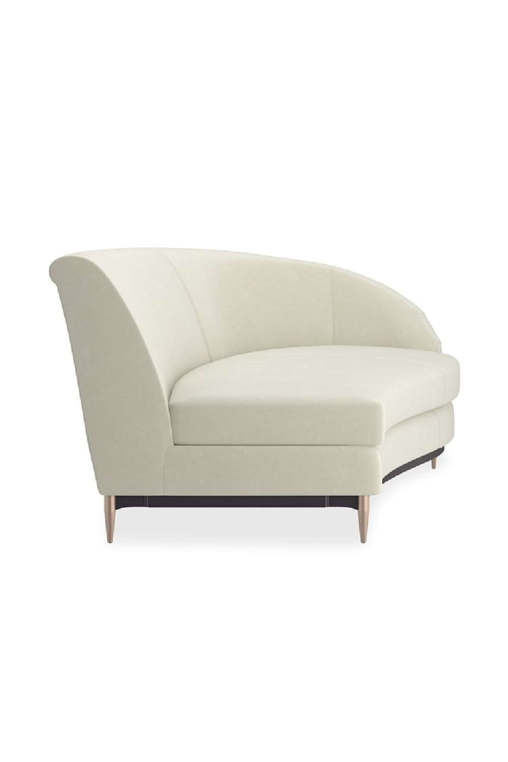 White Velvet Sectional Sofa | Caracole Three's Company | Oroa.com