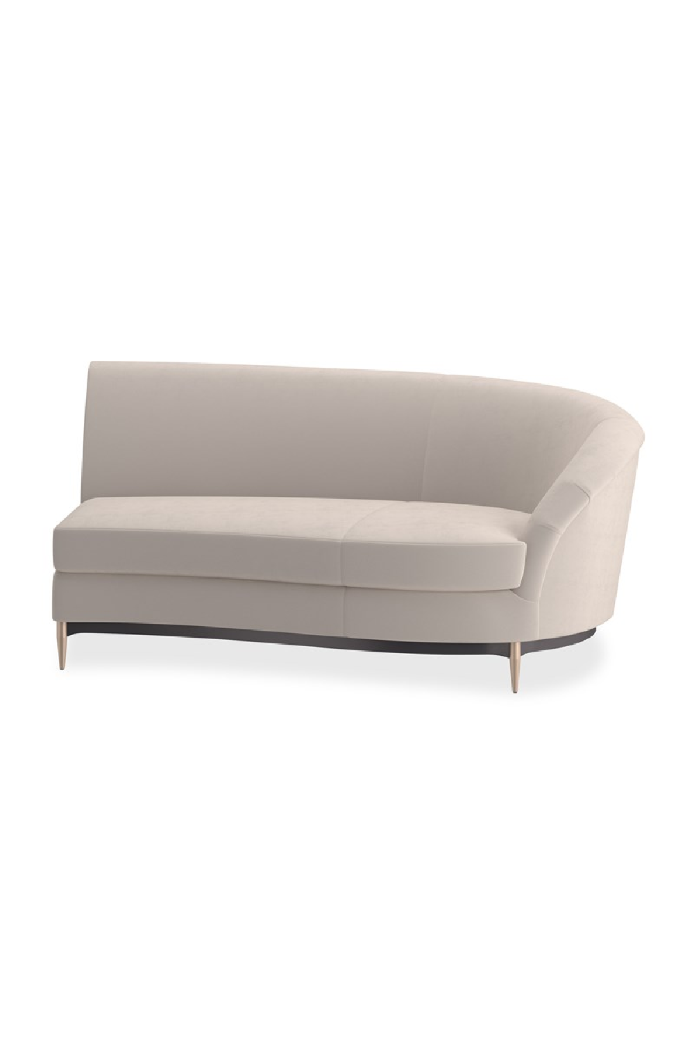 Beige Velvet Sectional Sofa | Caracole Three's Company | Oroa.com