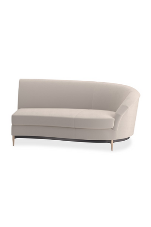 Beige Velvet Sectional Sofa | Caracole Three's Company | Oroa.com