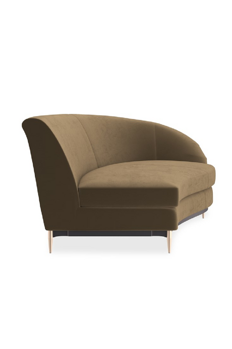 Brown Velvet Sectional Sofa | Caracole Three's Company | Oroa.com