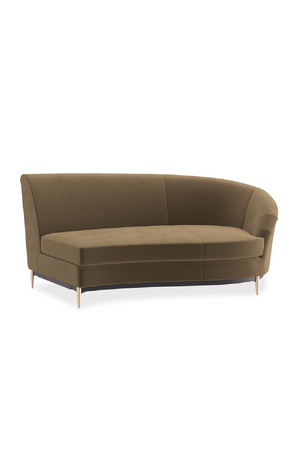 Brown Velvet Sectional Sofa | Caracole Three's Company | Oroa.com