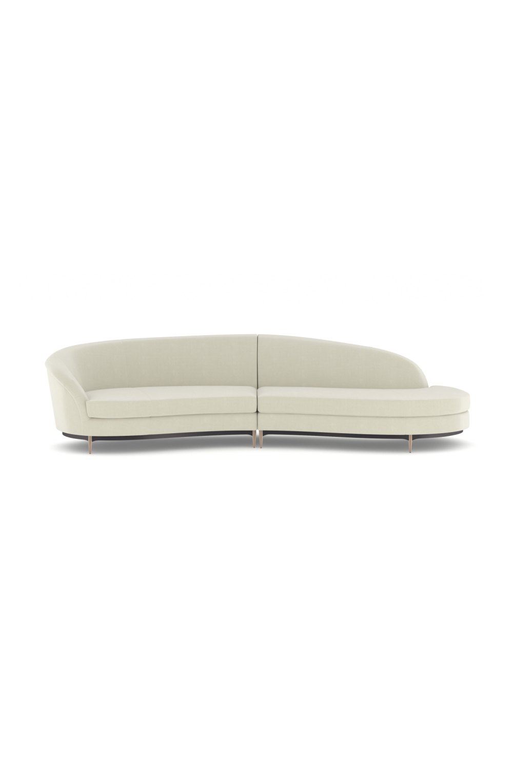 Curved 2-Piece Sectional Sofa | Caracole Three'S Company | Oroa.com