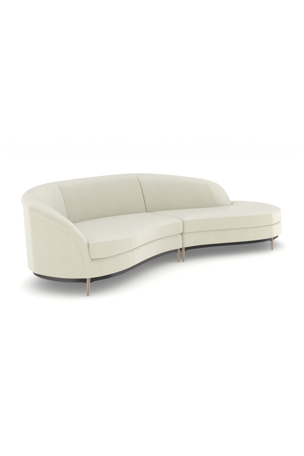 Curved 2-Piece Sectional Sofa | Caracole Three'S Company | Oroa.com