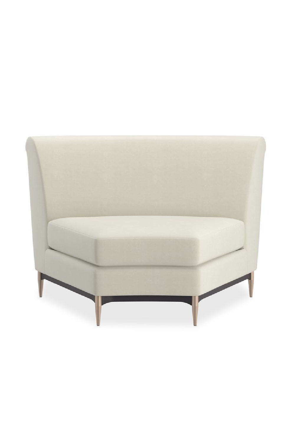 White Velvet Sectional Sofa | Caracole Three's Company | Oroa.com