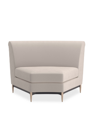 Beige Velvet Sectional Sofa | Caracole Three's Company | Oroa.com