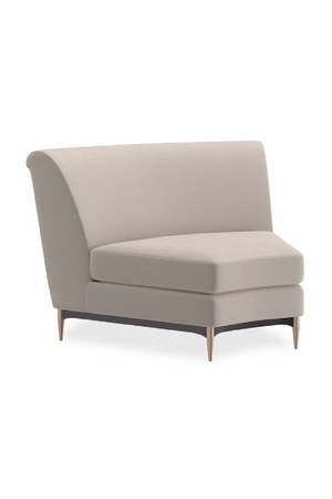 Beige Velvet Sectional Sofa | Caracole Three's Company | Oroa.com