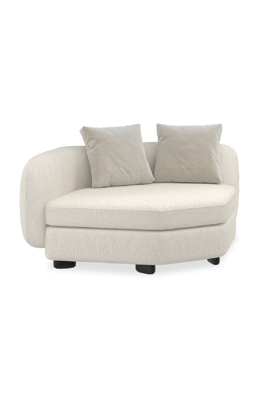 Ivory Linen Sectional Chair | Caracole Lumi | Oroa.com