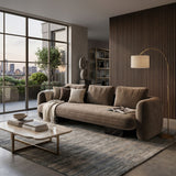 Taupe Velvet Sofa | Caracole Overlap