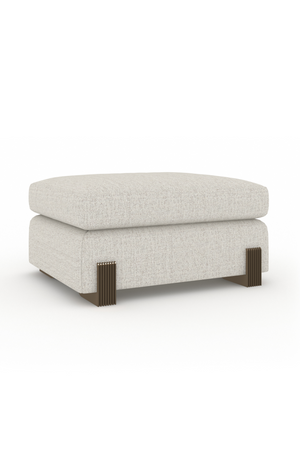 Cream Woven Fabric Ottoman | Caracole Counter Balance | Oroa.com