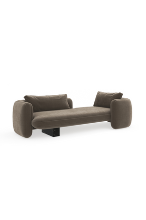Taupe Velvet Bedroom Chaise | Caracole Overlap | Oroa.com