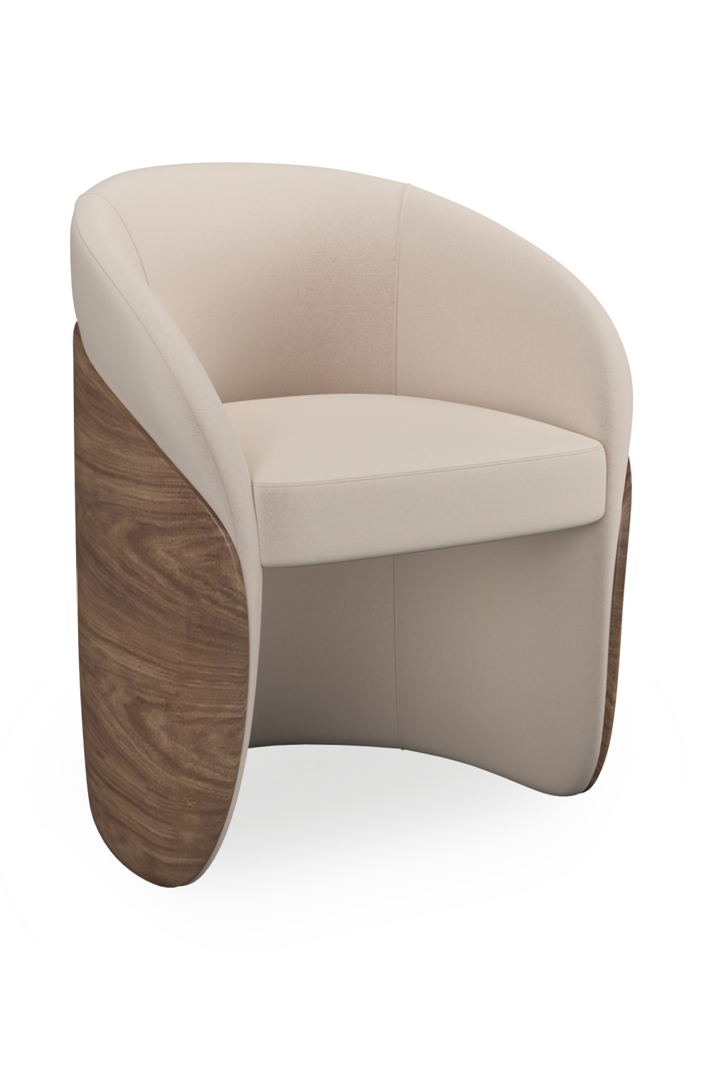 Ivory Mohair Dining Chair | Caracole Fleur Fleur | Oroa.com