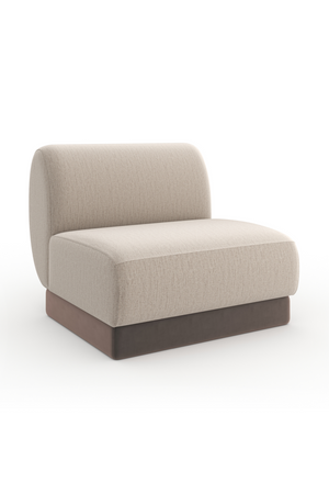 Beige Ribbed Linen Lounge Chair | Caracole Seta | Oroa.com