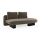 Taupe Velvet Bumper Sofa – Overlap – side view