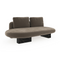 Taupe Velvet Bumper Sofa – Overlap – front view