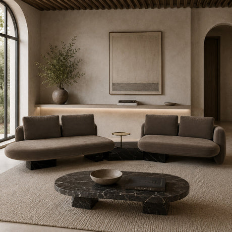 Right Bumper Linen Sectional Sofa | Caracole Overlap