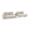 Right Bumper Linen Sectional Sofa | Caracole Overlap | Oroa.com