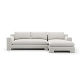 White Velvet Sectional Chaise | Caracole Devon