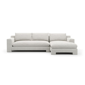   White Velvet Sectional Chaise | Oroa.com
