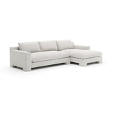 White Velvet Sectional Chaise | Caracole Devon