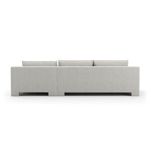  White Velvet Sectional Chaise | Oroa.com