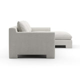 White Velvet Sectional Chaise | Caracole Devon