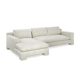 White Velvet Sectional Chaise | Caracole Devon