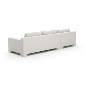   White Velvet Sectional Chaise | Oroa.com