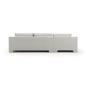   White Velvet Sectional Chaise | Oroa.com