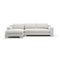 White Velvet Sectional Chaise – Devon – alternate view 8