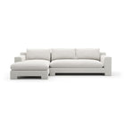 White Velvet Sectional Chaise – Devon – alternate view 8