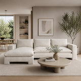 White Velvet Sectional Chaise | Caracole Devon