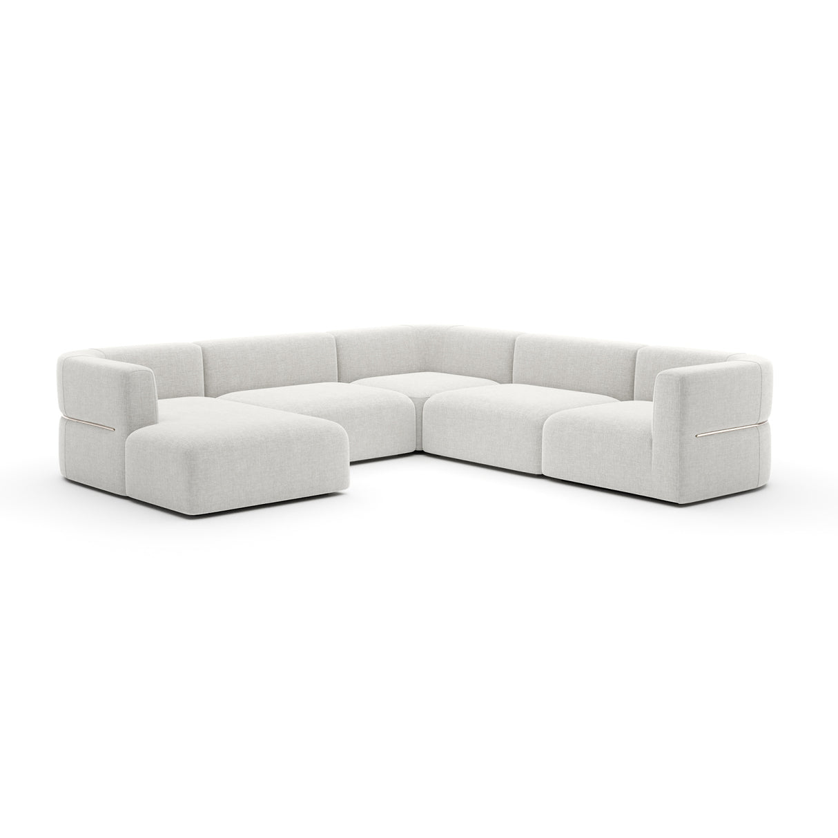   Ribbed Linen Sectional Chaise | Oroa.com