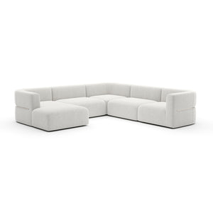   Ribbed Linen Sectional Chaise | Oroa.com